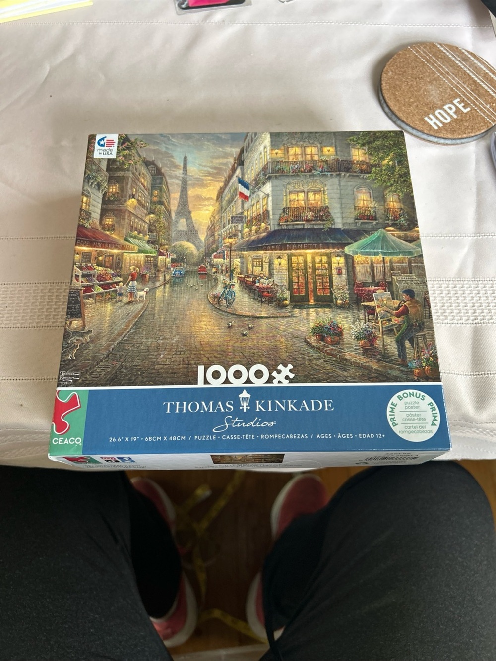 Thomas Kinkade 1000-Piece Paris Street Scene Puzzle - Blue/Green